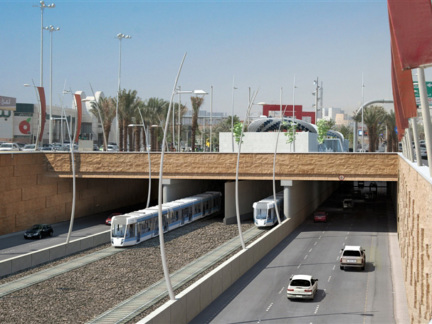 Metro line along King Abdullah Road