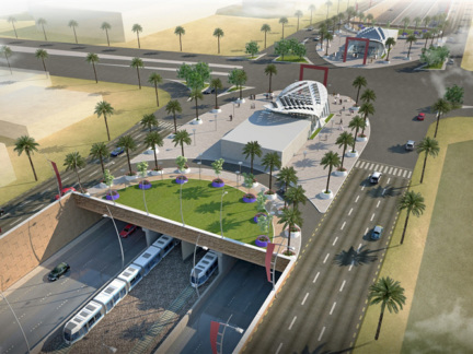 ‎Metro line along King Abdullah Road ‎