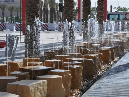 ‎Aesthetical fountains and rocky formations at the open areas‎