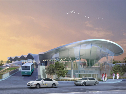 A station for buses with dedicated tracks