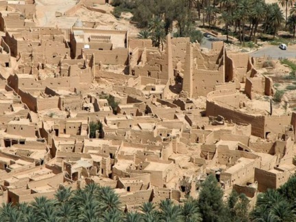 Aerial view of the architectural tissue at al-Turaif District