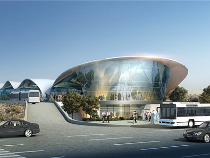 A station for buses with dedicated tracks design