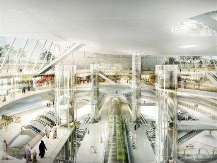 Internal view of Olaya Metro Station