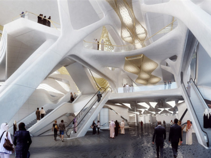 Internal view of KAFD Metro Station
